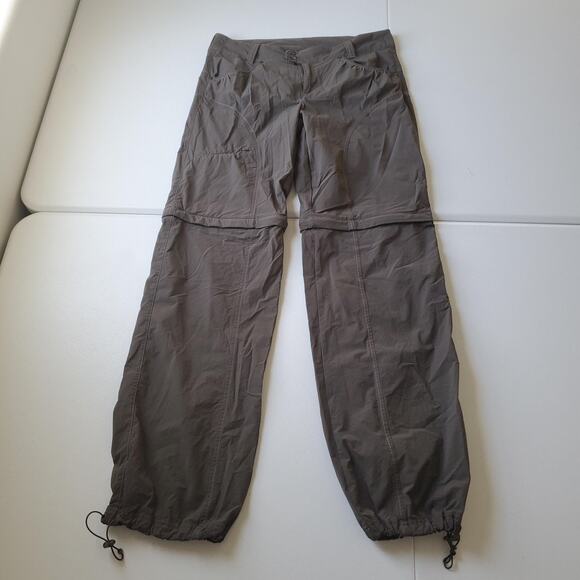 Athleta Pants - Athleta Pants Womens 12 Brown Convertible Hiking Jogger Zip Off Nylon Stretch